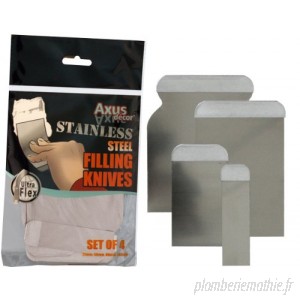 Axus Décor Jeu de spatules flexibles en acier inoxydable B00ANQY048